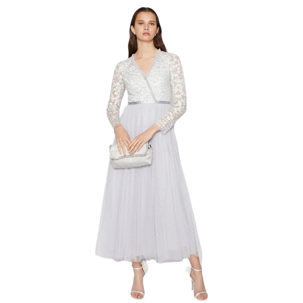 Needle & Thread remotest body temptest gown. V Neck tulle dress. Size 6 /10 UK